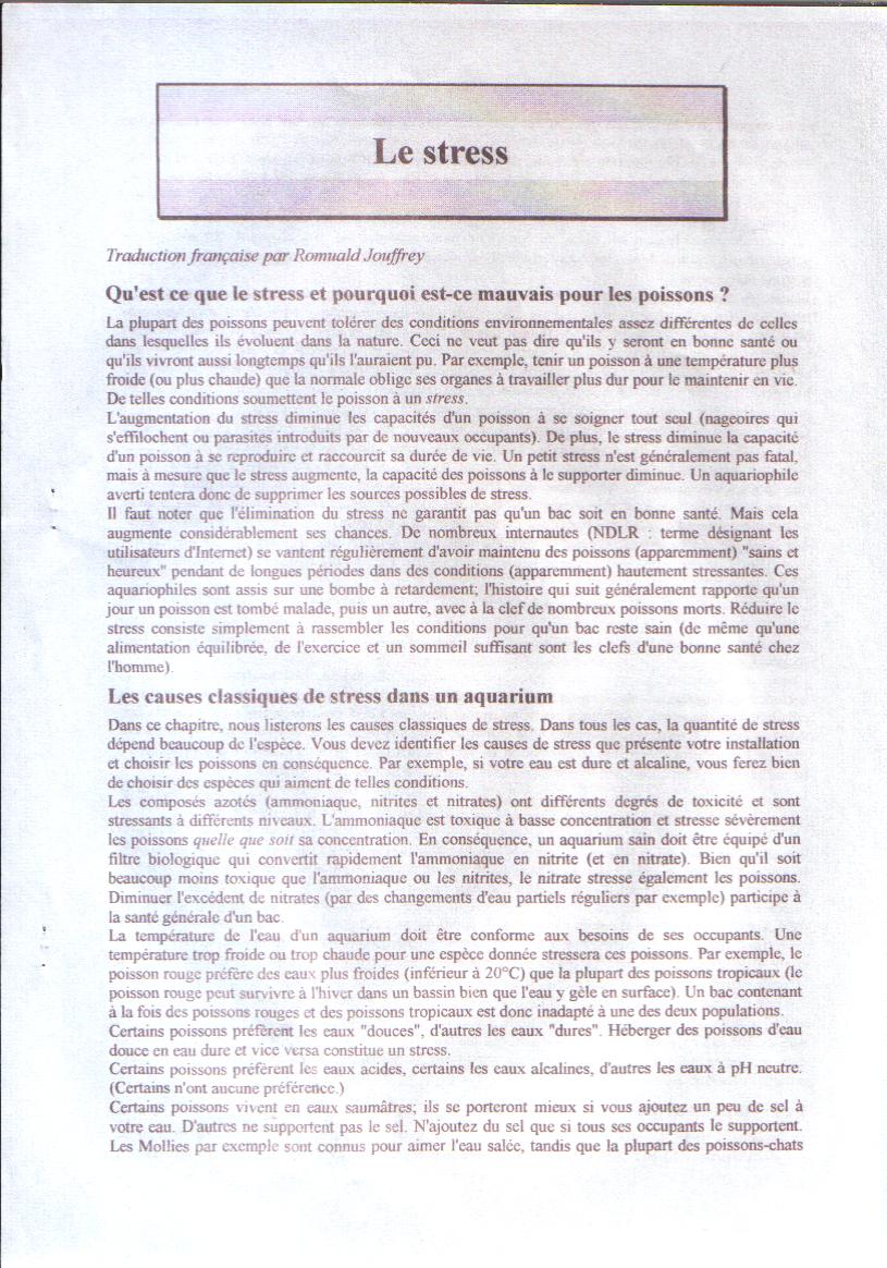 Le stress Le stress