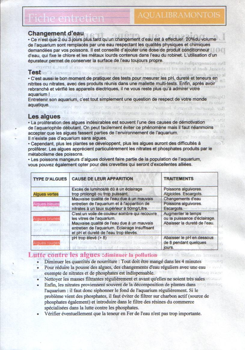 FICHE ENTRETIEN FICHE ENTRETIEN